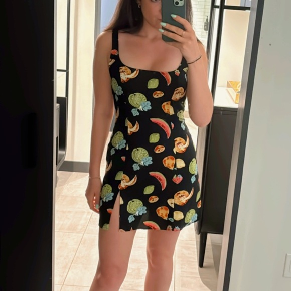 Reformation Noha Fruit Mini Dress in Juicy - Picture 5 of 8